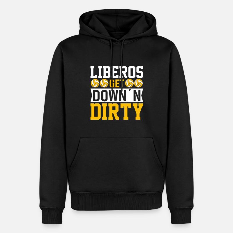 Liberos Werden Schmutzig - Männer Premium Bio Hoodie - Schwarz