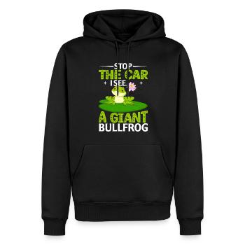 Halt Das Auto An Ich Sehe Einen Riesigen Frosch - Männer Premium Bio Hoodie - Schwarz - Vorne - Nico (187cm)