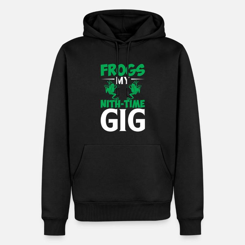 Frogs Mon Nith-Time Gig - Sweat à capuche Premium bio Homme - noir