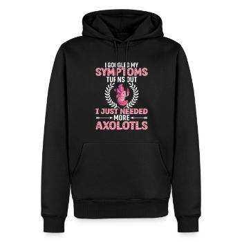 J’ai googlé mes symptômes I - axolotls - Sweat à capuche Premium bio Homme - noir - Devant - Nico (187cm)