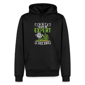 Je ne suis pas un expert en cactus, mais j’en reconnais un - Sweat à capuche Premium bio Homme - noir - Devant - Nico (187cm)