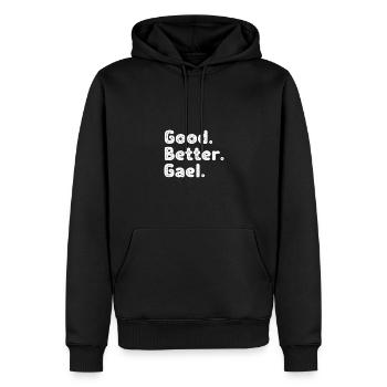 Bon meilleur Gaël - Sweat à capuche Premium bio Homme - noir - Devant - Nico (187cm)