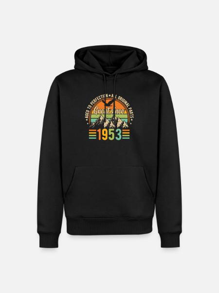 1953 Birthday Gift - Retro Style - Men’s Premium Organic Hoodie - black