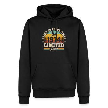 1974 Geburtstag - Männer Premium Bio Hoodie - Schwarz - Vorne - Nico (187cm)