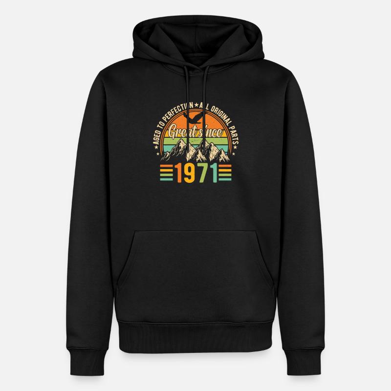 1971 - Une année légendaire - Sweat à capuche Premium bio Homme - noir