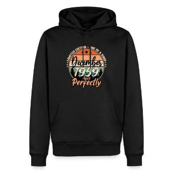Dezember 1959 Geburtstag 1959 Legenden Dezember - Männer Premium Bio Hoodie - Schwarz - Vorne - Nico (187cm)