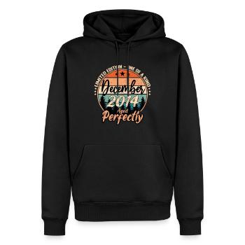 Dezember 2014 Geburtstag 2014 Legenden Dezember - Männer Premium Bio Hoodie - Schwarz - Vorne - Nico (187cm)