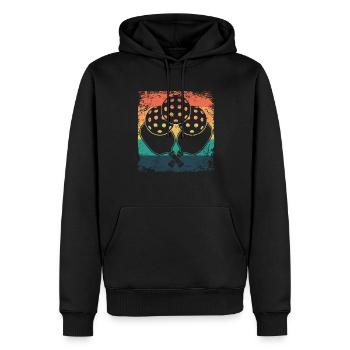 Équipe de pickleball rétro du Wiffleball Club - Sweat à capuche Premium bio Homme - noir - Devant - Nico (187cm)