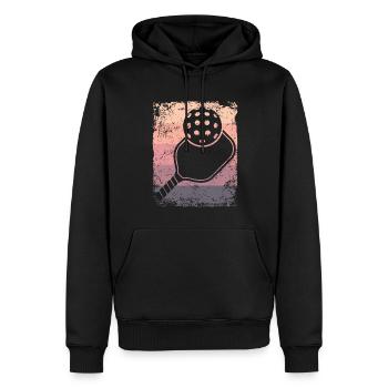 Équipe de pickleball rétro du Wiffleball Club - Sweat à capuche Premium bio Homme - noir - Devant - Nico (187cm)