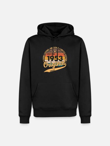 70 års fødselsdag årgang 1953 - Herre Premium økologisk hoodie - sort