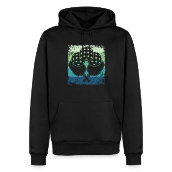 Équipe de pickleball rétro du Wiffleball Club - Sweat à capuche Premium bio Homme - noir - Devant - Nico (187cm)