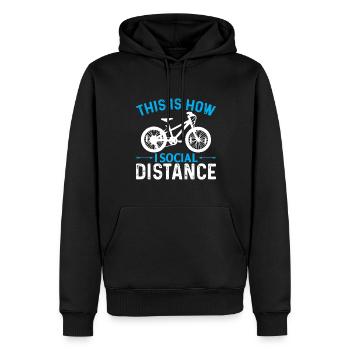 So Schaffe Ich Soziale Distanzen - Männer Premium Bio Hoodie - Schwarz - Vorne - Nico (187cm)