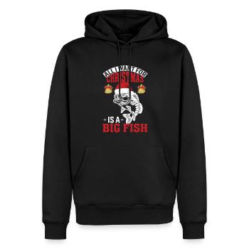 Tout ce que je veux pour Noël, c’est un grand F - Sweat à capuche Premium bio Homme - noir - Devant - Nico (187cm)