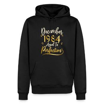 Dezember 1984 Dezember Jahrestag Dezember 1984 - Männer Premium Bio Hoodie - Schwarz - Vorne - Nico (187cm)