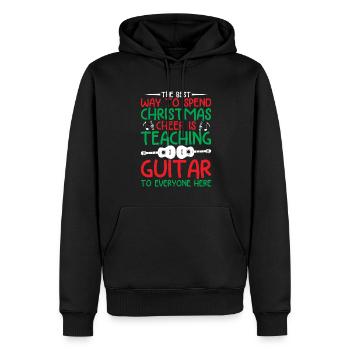 Die Beste Art, Die Weihnachtsfreude Zu Verbringen, - Männer Premium Bio Hoodie - Schwarz - Vorne - Nico (187cm)
