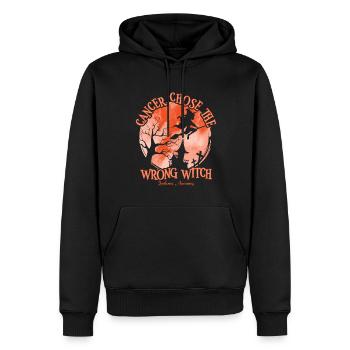 Sensibilisation à la leucémie de l’orange sorcière du cancer - Sweat à capuche Premium bio Homme - noir - Devant - Nico (187cm)