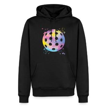 Pickleball Colorsplash Wiffleball Club - Sweat à capuche Premium bio Homme - noir - Devant - Nico (187cm)