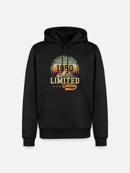 Birthday 74 years 1950 - Men’s Premium Organic Hoodie - black