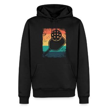 Équipe de pickleball rétro du Wiffleball Club - Sweat à capuche Premium bio Homme - noir - Devant - Nico (187cm)
