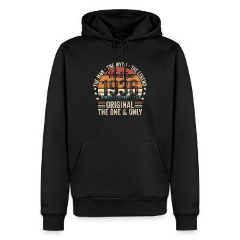 Millésime 88e anniversaire 1936 - Sweat à capuche Premium bio Homme - noir - Devant - Nico (187cm)