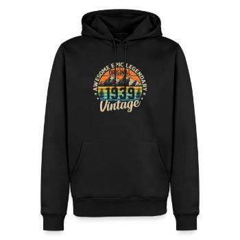 Vintage 1939 Geburtstag - Männer Premium Bio Hoodie - Schwarz - Vorne - Nico (187cm)
