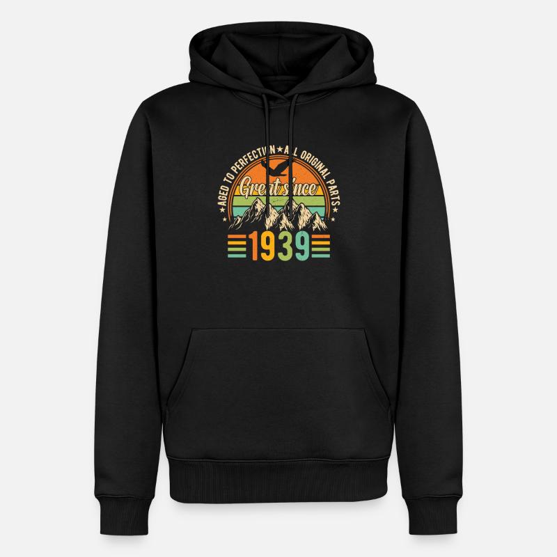 Millésime 85e anniversaire 1939 - Sweat à capuche Premium bio Homme - noir