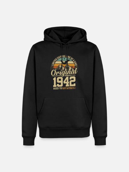 Birthday Joy '42 - Men’s Premium Organic Hoodie - black