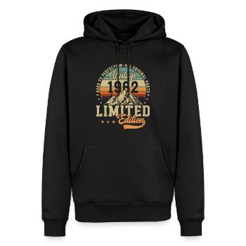 Vintage 1962 - Retro Birthday - Men’s Premium Organic Hoodie - black - Front - Nico (187cm)