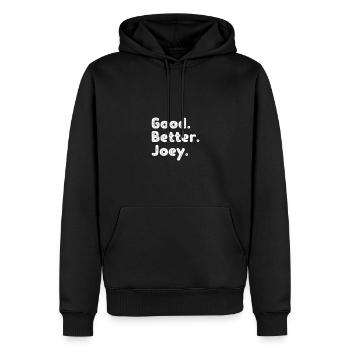 Les mecs cool s’appellent Joey - Sweat à capuche Premium bio Homme - noir - Devant - Nico (187cm)
