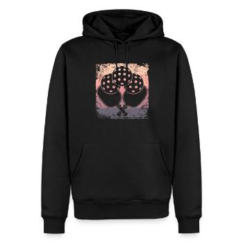 Équipe de pickleball rétro du Wiffleball Club - Sweat à capuche Premium bio Homme - noir - Devant - Nico (187cm)