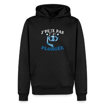 Je Peux Pas J'ai Plongée Humour Cadeau - Sweat à capuche Premium bio Homme - noir - Devant - Nico (187cm)