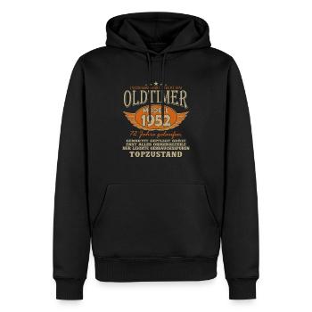 Vintage 1952 - Ein legendäres Jahr - Männer Premium Bio Hoodie - Schwarz - Vorne - Nico (187cm)