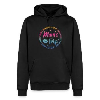 Week-end entre filles : sortie des mères 2024 - Sweat à capuche Premium bio Homme - noir - Devant - Nico (187cm)