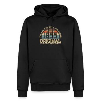 Jahrgang 1955 – Legende wird 69! - Sweat à capuche Premium bio Homme - noir - Devant - Nico (187cm)