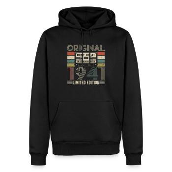 Vintage 83. Geburtstag - Geboren im Jahr 1941 - Männer Premium Bio Hoodie - Schwarz - Vorne - Nico (187cm)