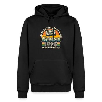 Legends of '95 - Men’s Premium Organic Hoodie - black - Front - Nico (187cm)