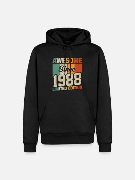 Retro Birthday 1988 - Men’s Premium Organic Hoodie - black