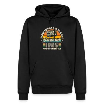 Jahrgang 1985 Legenden - Männer Premium Bio Hoodie - Schwarz - Vorne - Nico (187cm)