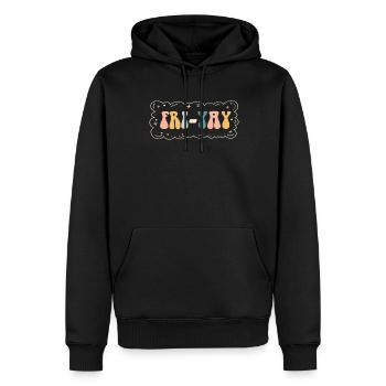 Fri Yay Enseignants Ambiance du week-end de l’école - Sweat à capuche Premium bio Homme - noir - Devant - Nico (187cm)