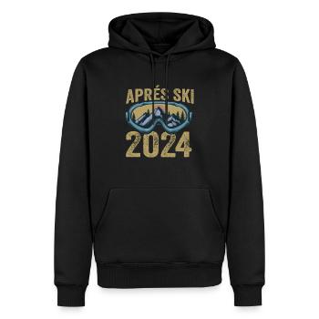 Frohes Skiteam Abenteuer - Männer Premium Bio Hoodie - Schwarz - Vorne - Nico (187cm)