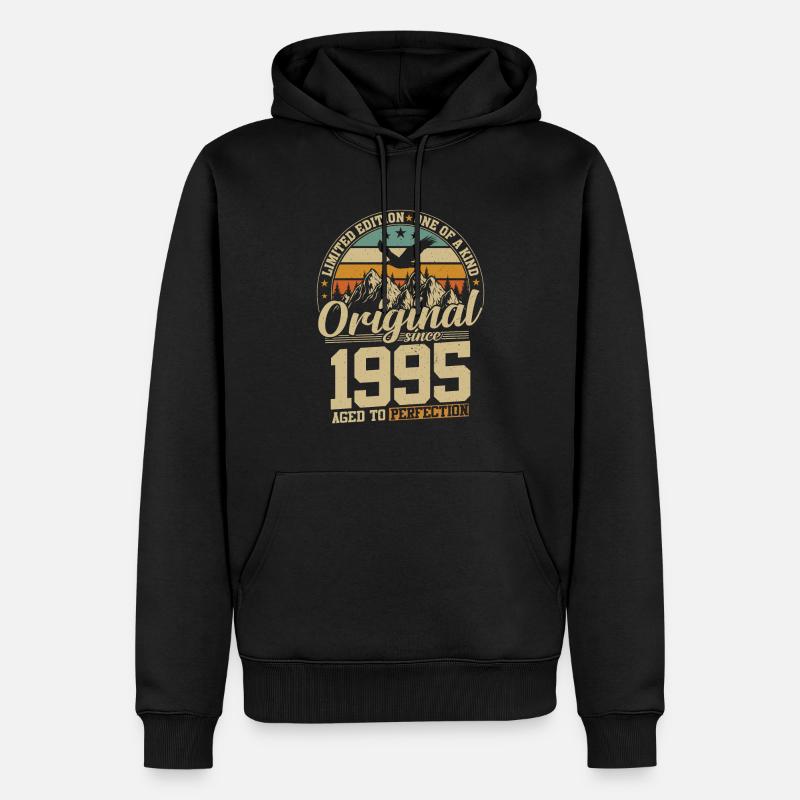 Millésime 1995 Anniversaire - Sweat à capuche Premium bio Homme - noir
