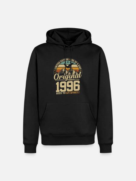 Zeitreise 1996 Jubiläum - Männer Premium Bio Hoodie - Schwarz