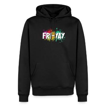 Fri Yay Enseignants Ambiance du week-end de l’école - Sweat à capuche Premium bio Homme - noir - Devant - Nico (187cm)