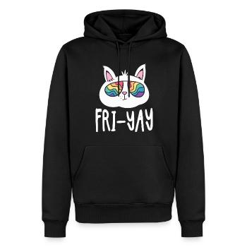 Fri Yay Enseignants Ambiance du week-end de l’école - Sweat à capuche Premium bio Homme - noir - Devant - Nico (187cm)