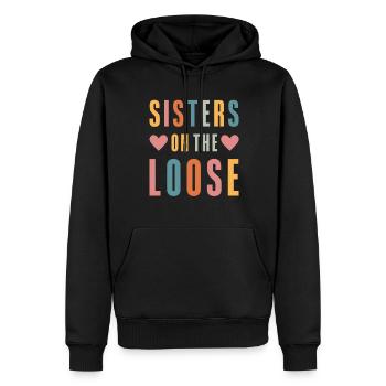 Sisters On The Loose Girls Reunion Trip - Men’s Premium Organic Hoodie - black - Front - Nico (187cm)