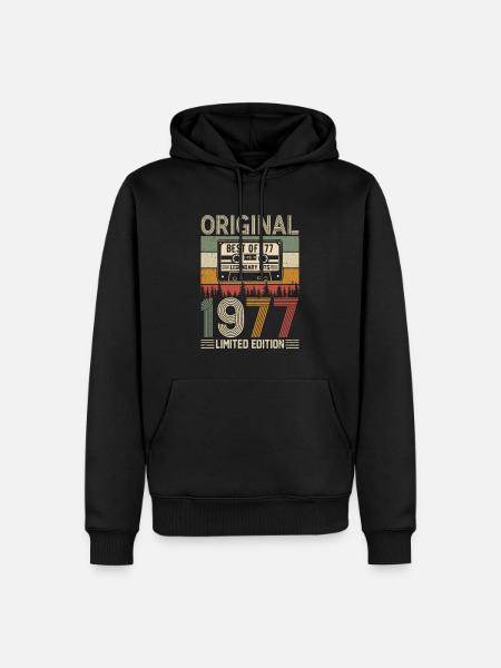 Millésime 1979 Anniversaire - Sweat à capuche Premium bio Homme - noir