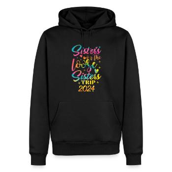 Sisters On The Loose Girls Reunion Trip - Men’s Premium Organic Hoodie - black - Front - Nico (187cm)