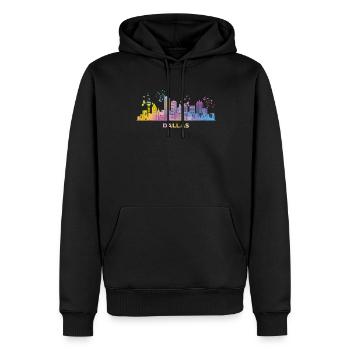 Ligne d’horizon de Dallasite Dallas - Sweat à capuche Premium bio Homme - noir - Devant - Nico (187cm)