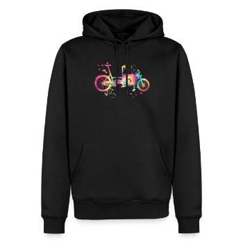 Schwerlastfahrräder Lastenfahrrad Cargobike - Männer Premium Bio Hoodie - Schwarz - Vorne - Nico (187cm)