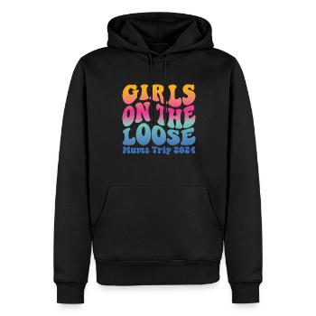 Girls On The Loose Mums Trip 2024 - Männer Premium Bio Hoodie - Schwarz - Vorne - Nico (187cm)